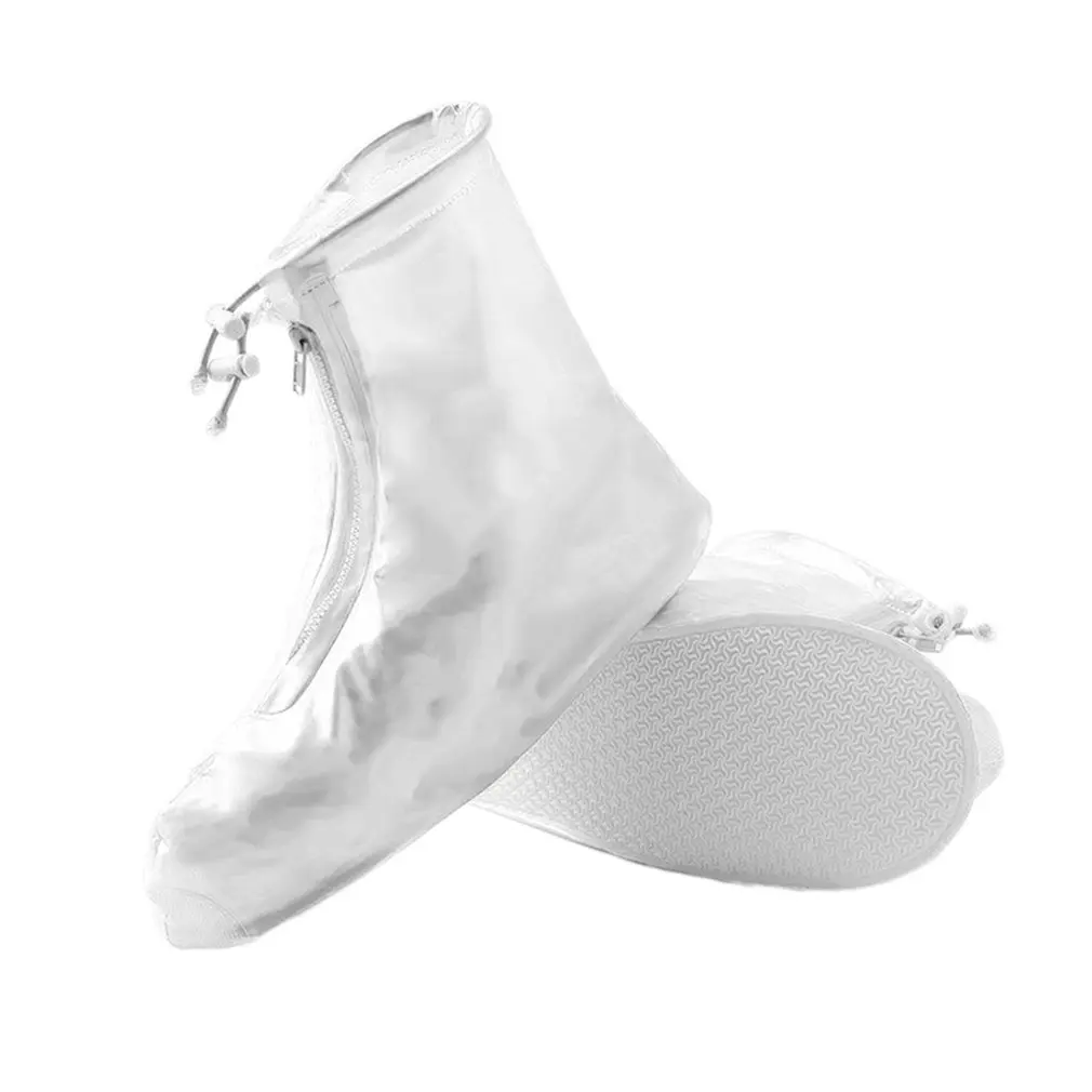 

Fashion Unisex Waterproof Flattie Rain Shoe Covers With Durable PVC Material Zipper Design Anti-slip Overshoes For Travel