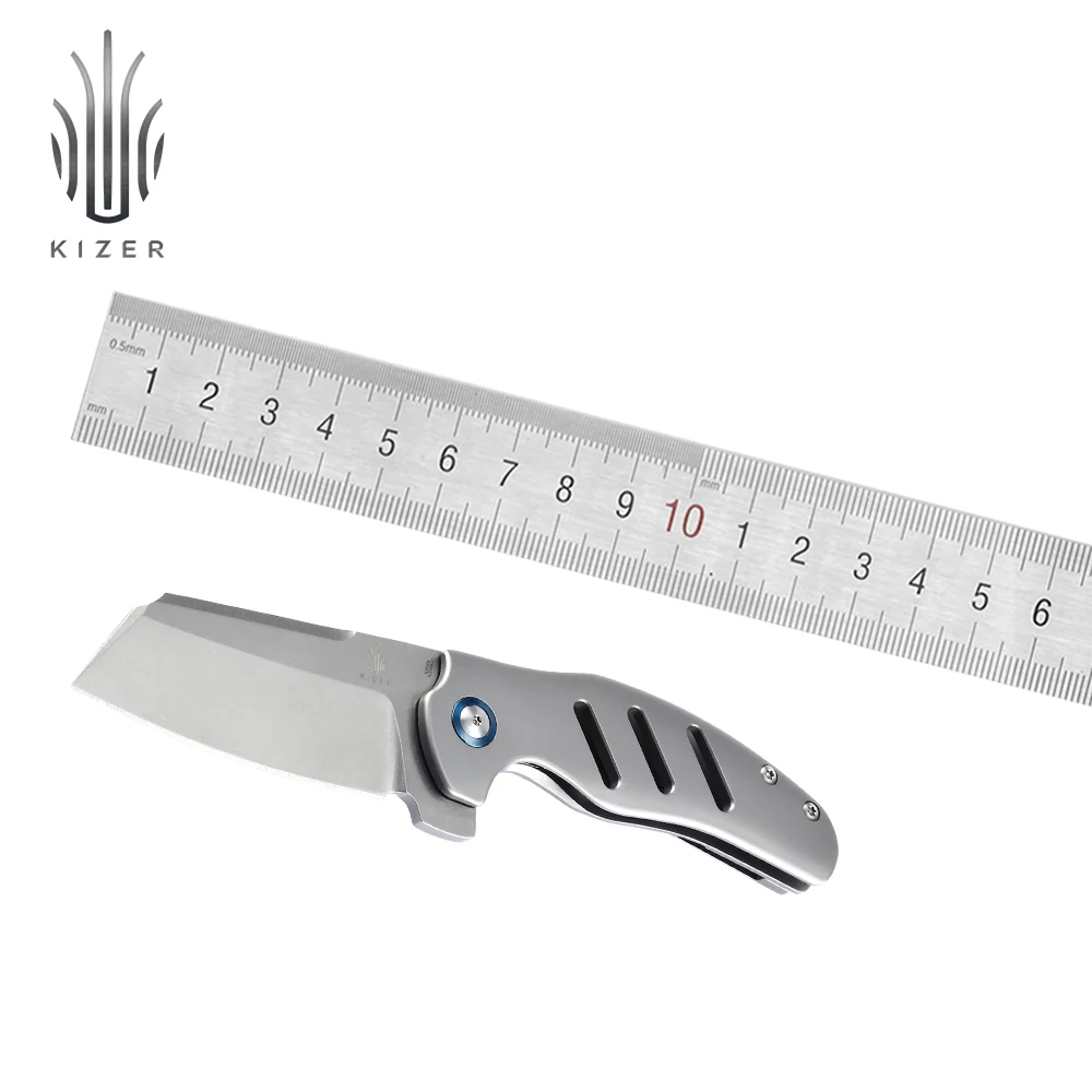 

Kizer hunting knife survival knife KI3488A1 Co1C mini titanium knife outdoor camping rescue knife