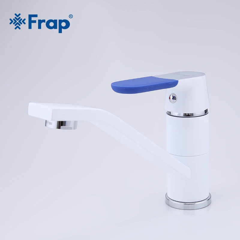  Frap Three-piece Bathtub Faucet With Kitchen Faucet Sets White Spray Painting Hot and Cold Water Mi - 32909314526