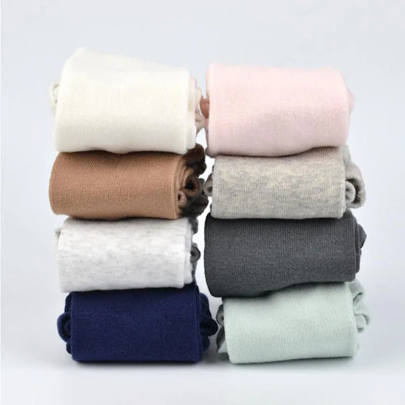 

0-2y Baby Infant Girl/Boy Knitted cotton warm Tights solid color children Pantyhose baby fashion stocking