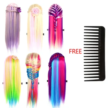 

26" Hair Mannequin Head Styling Long Hair Training Mannequin Manikin Head Mode Hairdressing Stand Cosmetology Wig Mannequin Head