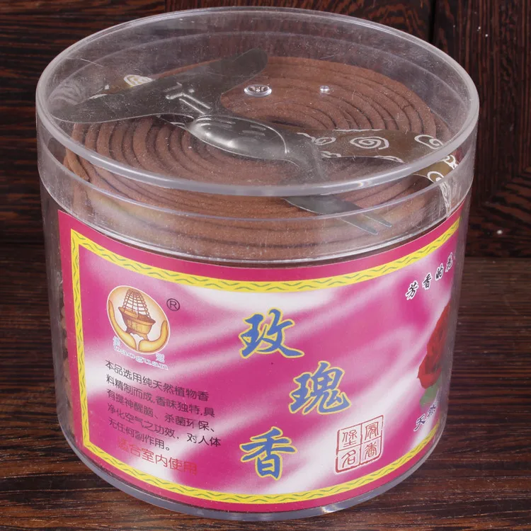 50Coils 1.5 2 Hours Burning Time/Coil Flower Incense Coils 100 Nature Rose Scent Aromatherapy