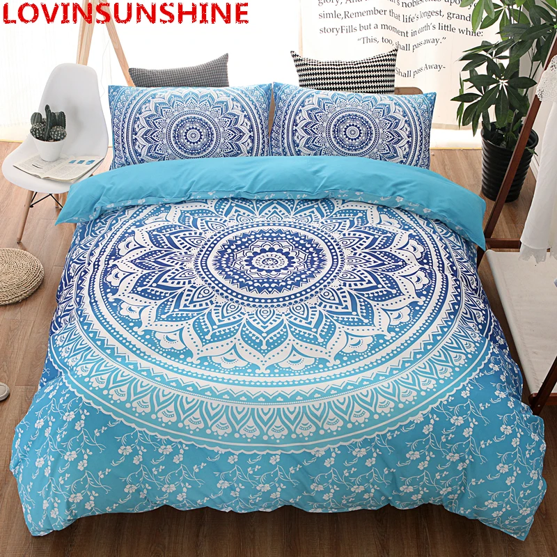Lovinsunshine 3 Piece Bohemian Bedding Set Floral Paisley Pattern