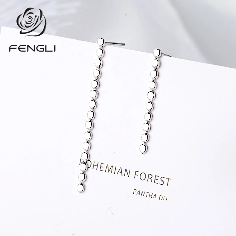 

Unique Small Round Link Drop Earring for Punk Women Jewelry 2019 New Trendy Simple Mini Geometric Dangle Earrings