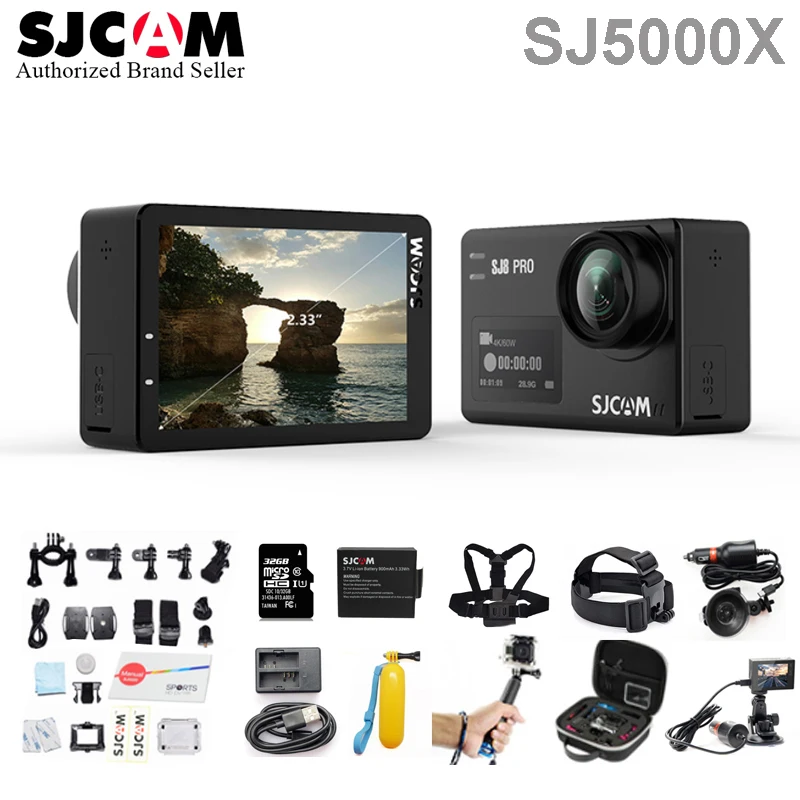 SJCAM SJ8 серия Pro 4K 60FPS WiFi Пульт дистанционного управления шлем Экшн камера Ambarella