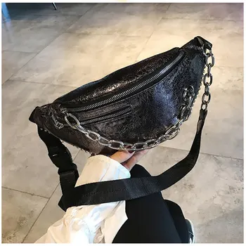 

Women Waist Bag Punk Fanny Packs Women Multifunction Waist Pack Fashion Pu Leather Phone Bags Belt Bag Bum Bags