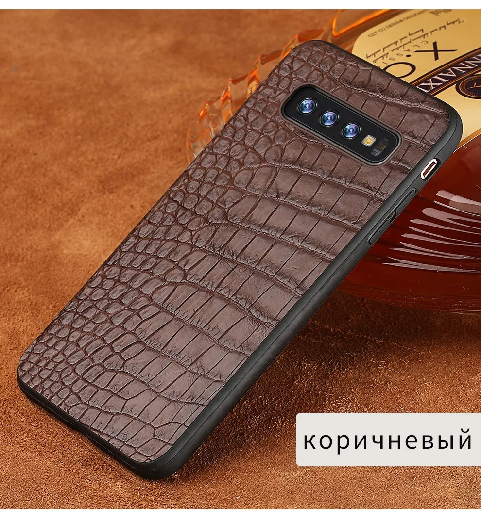 Роскошный кожаный чехол для samsung Galaxy s10 9 8 7 6 плюс ударопрочный крокодил принципиально задняя крышка для samsung Note 8 9 a50