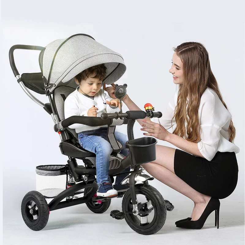 

Baby Cart Light Folding Baby Stroller 3 Wheel Tricycle Baby Bike Bicycle Umbrella Car Two-way implementation of bicycles