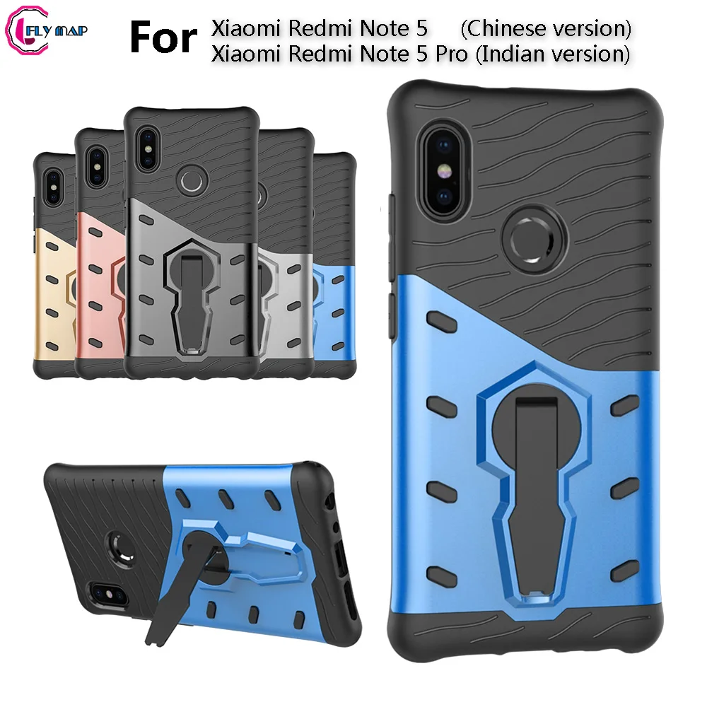 Armor Cover Case for Xiaomi Redmi Note 5 Hard Heavy Duty Plastic + Silicone TPU Coque for Xiao Red mi Note 5 Pro Indian version