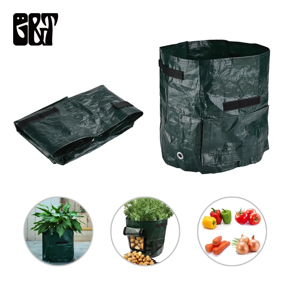 

GT DIY Potato Grow Planter Bag PE Cloth Planting Container Bag Vegetable Planting Bags Grow Bag Farm Home Garden Tool Dropship