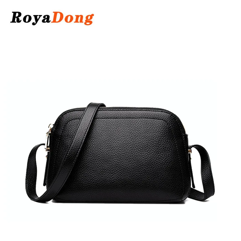 

RoyaDong 2019 New Cowhide Leather Women Messenger bags Fashion Shoulder Bag Female Handbags Lady Crossbody Design Bags