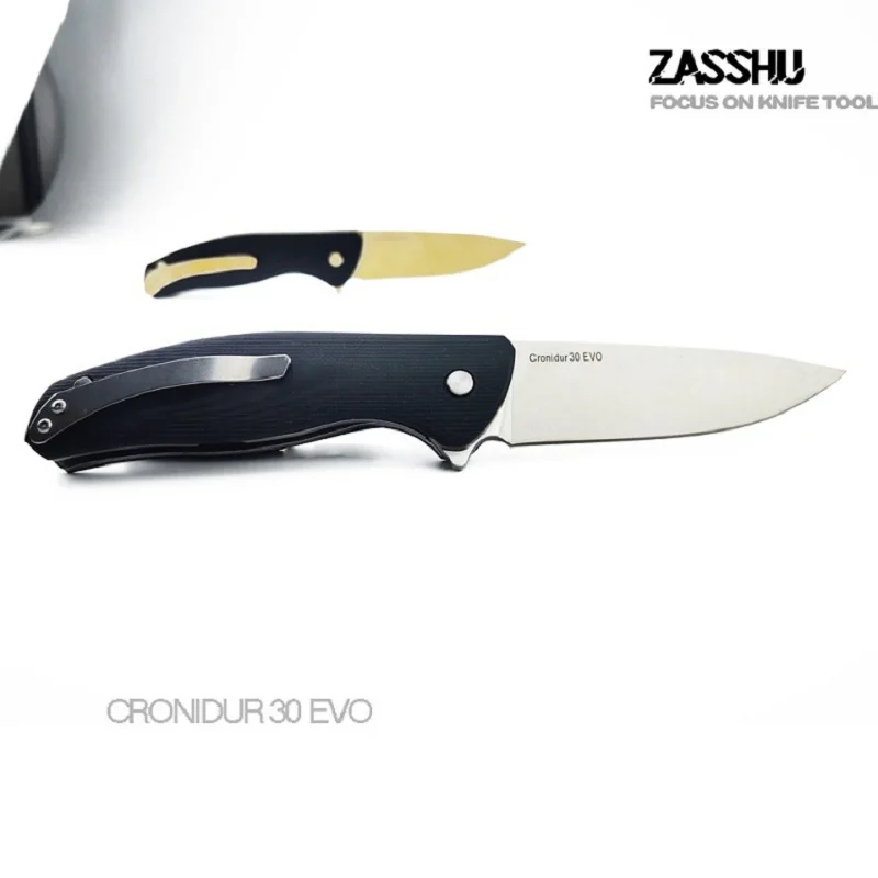 Zassuu 58 60HRC 440C G10 высокотвердое лезвие с деревянной ручкой Походный нож складной