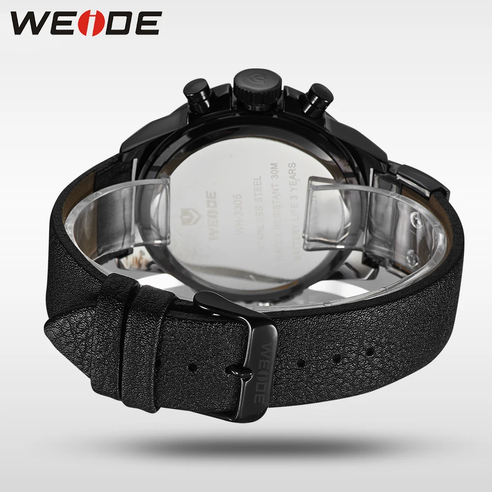 Фото WEIDE Черные Часы Наручные Мужские Военные Водонепроницаемые Антиударные WEIDE Черные Часы Наручные Мужские Военные Водонепроницаемые Антиударные