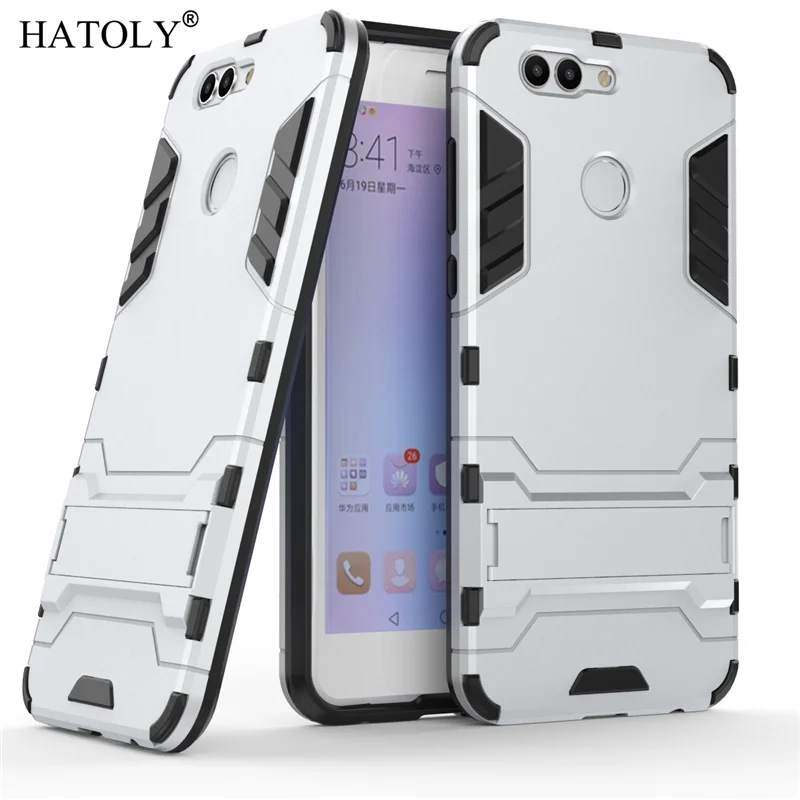 HATOLY For Armor Case Huawei Nova 2 Plus Robot Silicon Rubber Hard Back Phone Cover 5.5&quot | Мобильные телефоны и