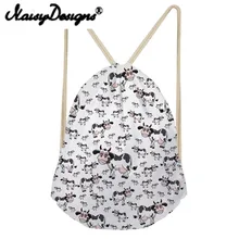 Бесшумный дизайн животные из мультфильмов молочные коровы печать симпатичное, на шнурке Рюкзаки Школьный летний туристический подарок сумка Mochila Infantil