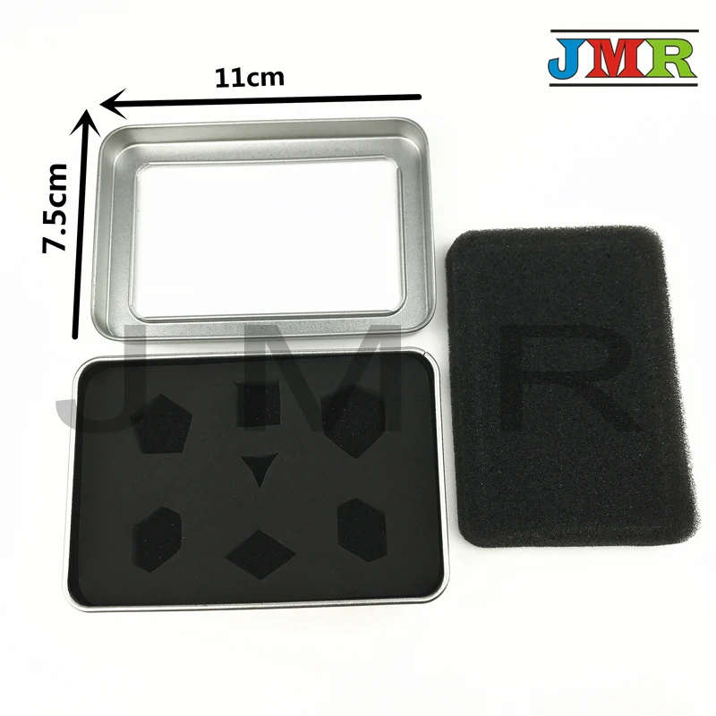 Metálico De juego De Dados Juegos De Mesa datos Rpg D4-D20 Dados poliédricos para Rpg mazmorras y dragones. con una caja de colección