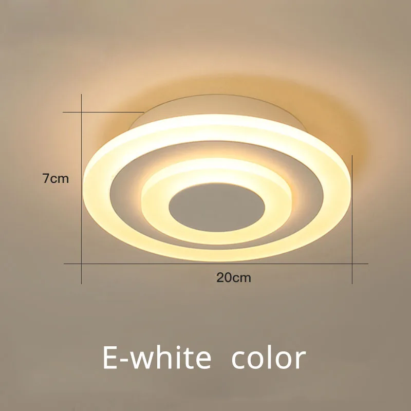 Потолочный светильник, Современная LED-лампа для освещения коридоров для ванной комнаты, гостиной, Круглый квадратный светильник, домашние декоративные светильники, Прямая поставка - Цвет корпуса: E white 1823