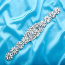 Crystal Wedding Belt Pearl Bridal Belt Rhinestones Sash For Bridal Accessories Silver Gold and Rose Gold Only Applique NZUK