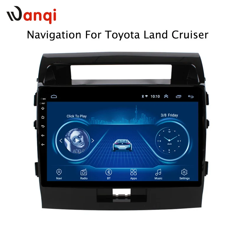 10,1 дюймов Android 8,1 автомобильный DVD gps для Toyota land cruiser 2007-2012 навигационная система стерео аудио Радио Видео Bluetooth