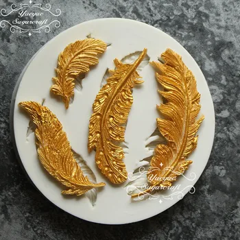 

Yueyue Sugarcraft Feather Silicone mold fondant mold cake decorating tools chocolate gumpaste mold