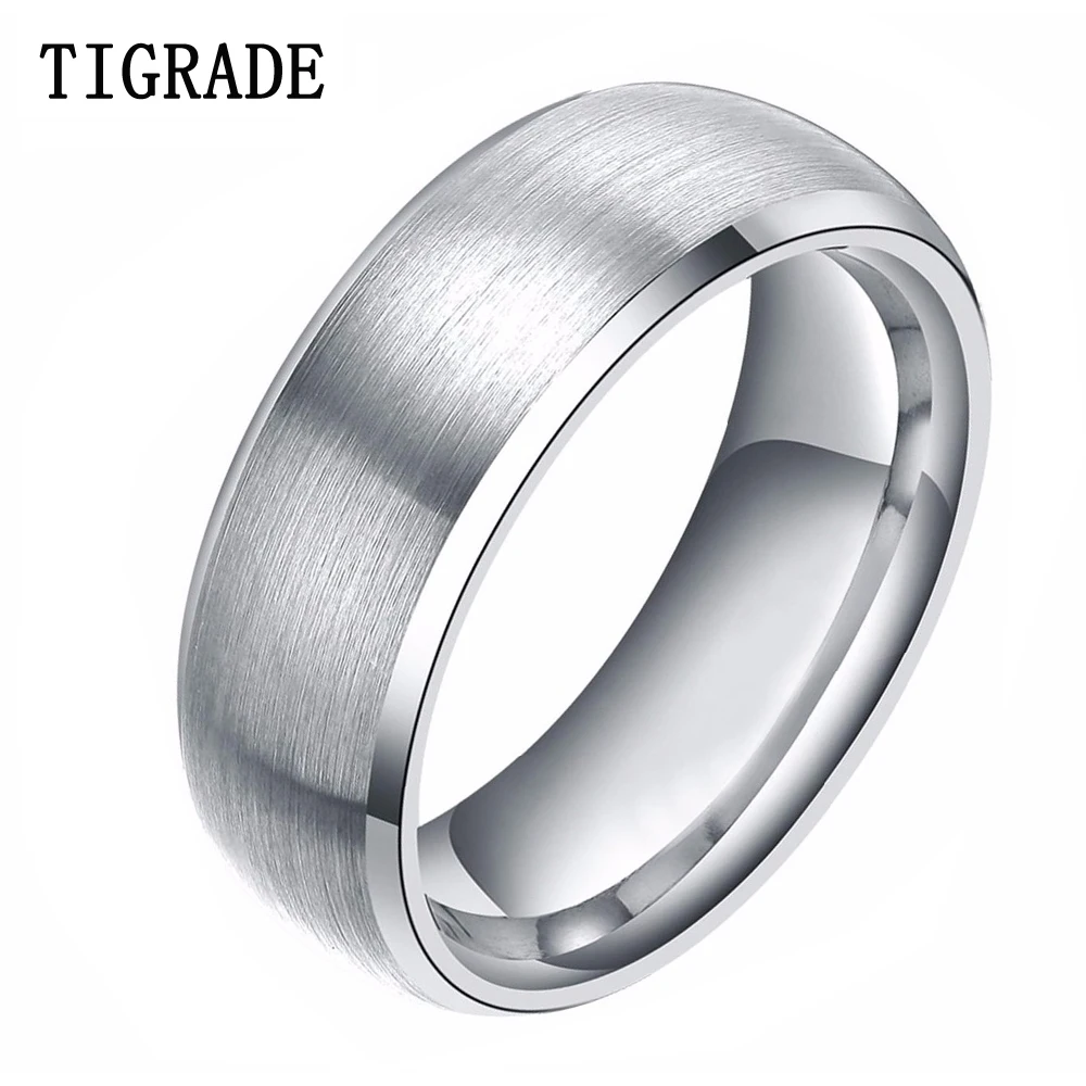 Aliexpress com Buy 8mm Silver Brushed Tungsten Carbid 