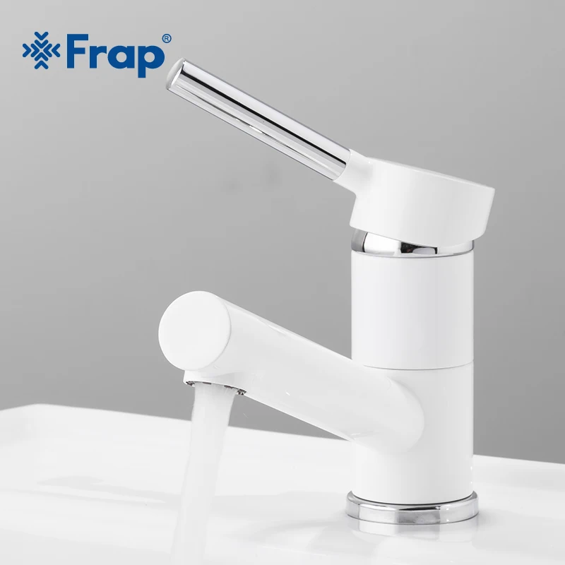 Новый смеситель для раковины FRAP с экономией горячей и холодной воды белый кран распылителем в ванной