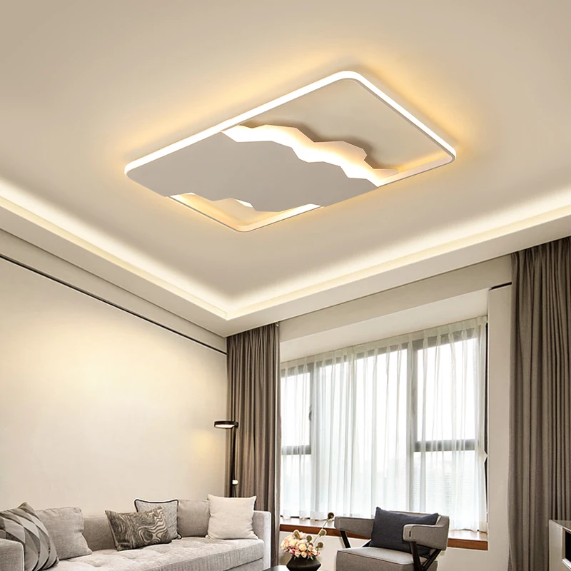 

New Dimmable led Ceiling Lights Ceiling lamp for foyer Living room Bedroom Kitchen Black and White hill shape Ceiling Lamp