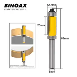 8 мм хвостовик шаблон/для промывания и подравнивания фрезы 1/2*25 резак Топ и нижний подшипник