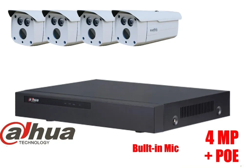 

Free shipping Dahua 8ch 1080p NVR4108H-8P Kit 4pcs 4MP Outdoor IP Camera IPC-HFW4421D-AS Audio P2P Cloud Supports PC&Mobile View
