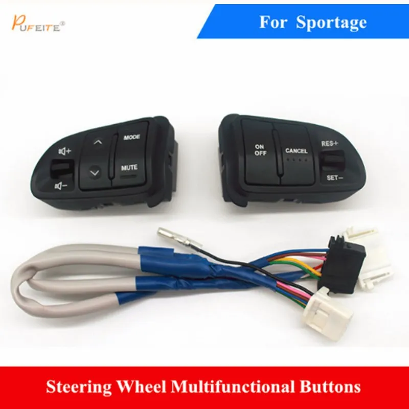 

PUFEITE For Kia sportage Multi function Steering Wheel Audio Cruise Control Buttons with back light