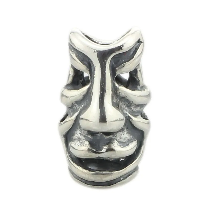 

Genuine 925 Sterling Silver Opera mask Charm Beads Fit European 3.0mm Bracelet Jewelry Not Fit 3.5mm Bracelet