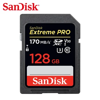 

SanDisk Extreme PRO SD Card 64GB Flash Memory Card 128GB SDXC Camera Card U3 Class10 UHS-I V30 170MB/s 4K UHD For Digital SLR