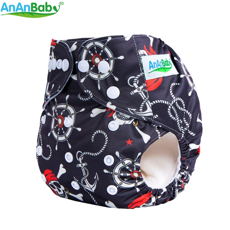 Новые Детские Подгузники AnAnBaby с рисунком из мультфильма, 10 шт., цветные тканевые подгузники без вкладышей