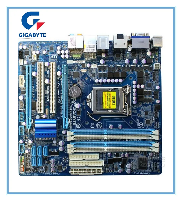 Материнская плата Gigabyte оригинальный совет H55M-UD2H DDR3 GA-H55M-UD2H H55 LGA 1156 DDR3 плата Micro-ATX Бесплатная доставка - изображение