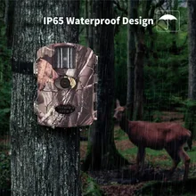 16MP дикой природы Камера 110 градусов угол обнаружения охоты Камера с 24 шт. ИК-светодиодов IP65 Водонепроницаемый Trail Камера
