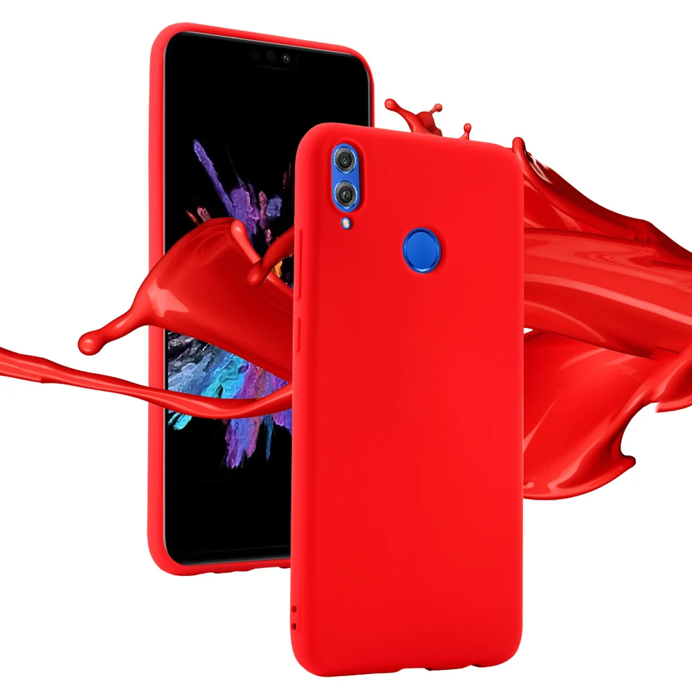 

Shell For Huawei Honor Play Case 6.3 inch Liquid Soft Silicone Back Cover Cases For Huawei Honor Play Phone Case