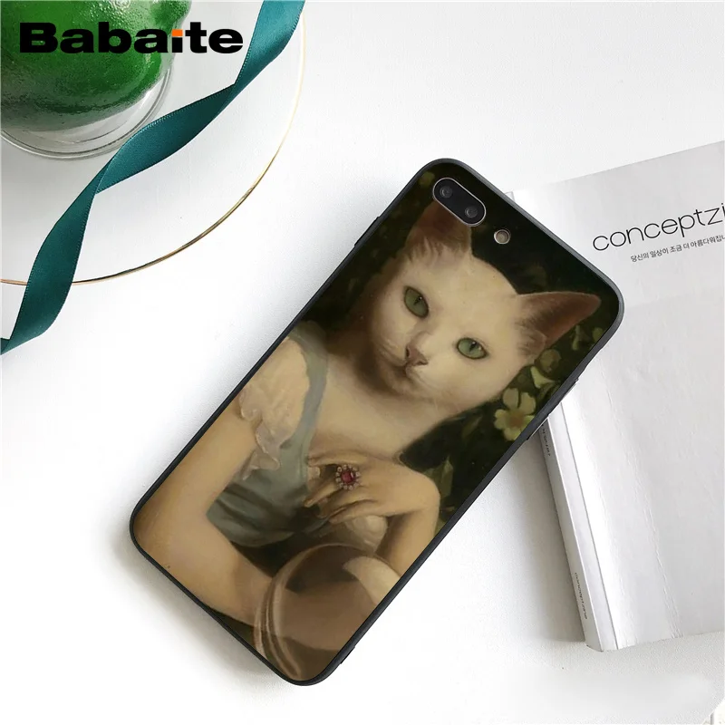 Babaite Leonardo da Vinci Мона Лиза ПЭТ кошка художественная эстетика PhoneCase для iphone 11 Pro 11Pro Max 8 7 6 6S Plus X XS MAX 5S SE XR