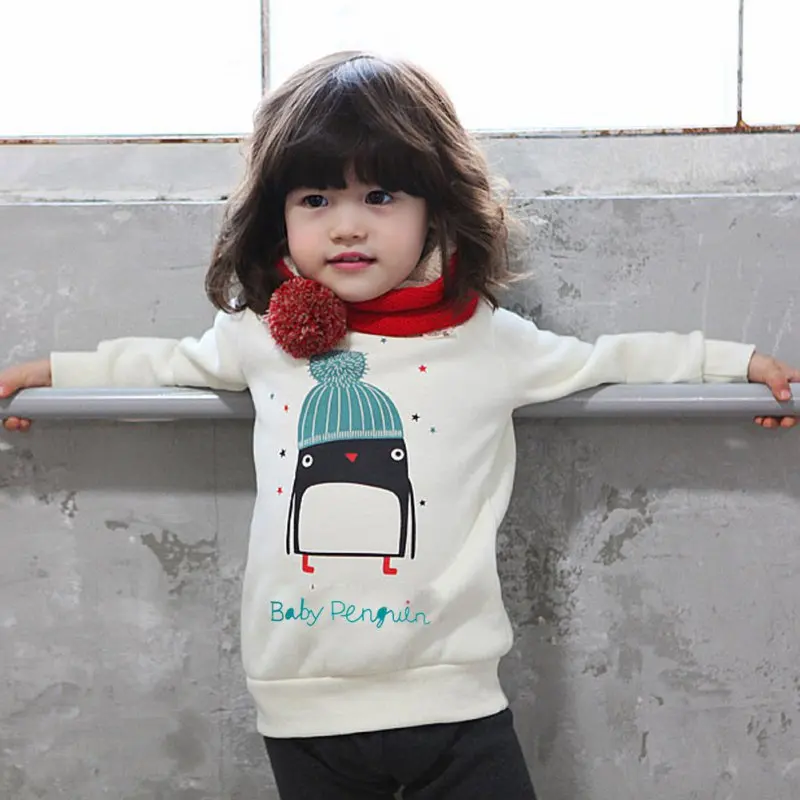 Baby Girl Winter Penguin Pattern Long Sleeve Blouse Pullover Sweater 0-3Y HTB1hXEyKFXXXXXxXFXXq6xXFXXXp - Baby Girl Winter Penguin Pattern Long Sleeve Blouse Pullover Sweater 0-3Y