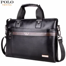 VICUNA POLO Business Solid Color Men Briefcases Luxury Brand Mens Laptop Bag Fashion Large Male Shoulder Bags bolsa masculina