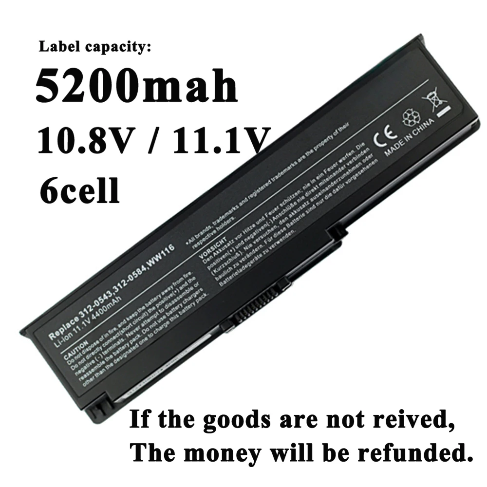 Replacement Laptop battery FOR DELL 312-0585 451-10517 312-0580 FT095 MN151 MN154 FT079 WW118 NB331 PP26L Bateria | Компьютеры и офис