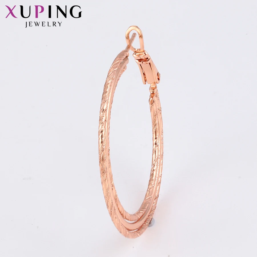 Xuping Модные Серьги обручи розовое золото цвет покрытием для женщин девушек Черная пятница Ювелирные изделия Подарки S83, 2-95433