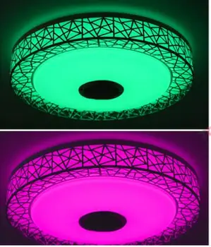 

New bedroom colorful discolourable children's living room mobile intelligent Bluetooth music ceiling lamp