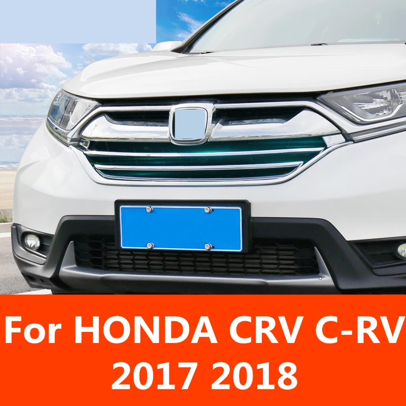 Для HONDA CRV C-RV 2017 2018 бампер воздухозаборная решетка Планки передняя полоса