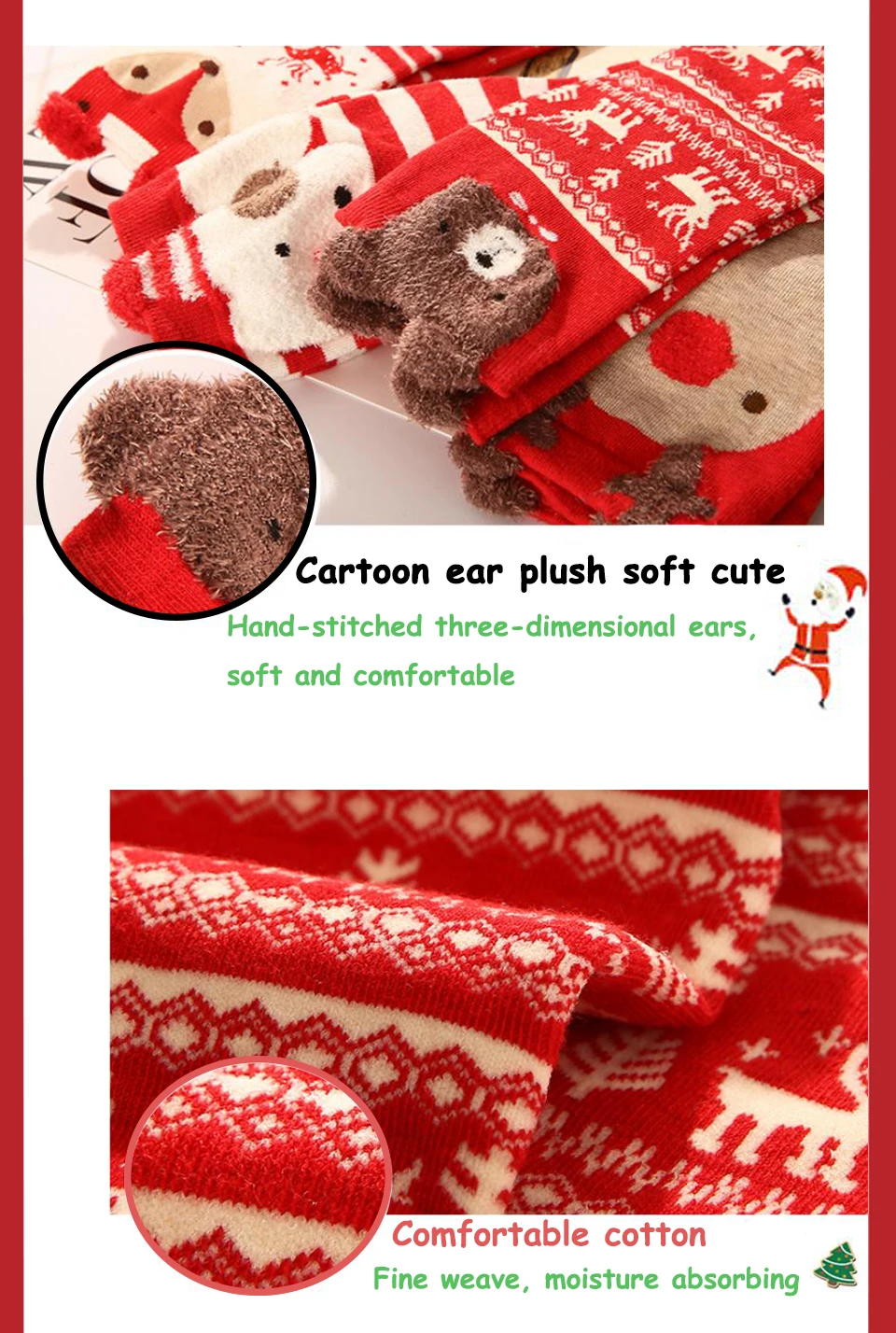 Harajuku Kawaii Girl Cartoon Funny Christmas Crazy Cute Magic Novelty Print Winter Female Cotton Personality Warm Soft Socks (11)