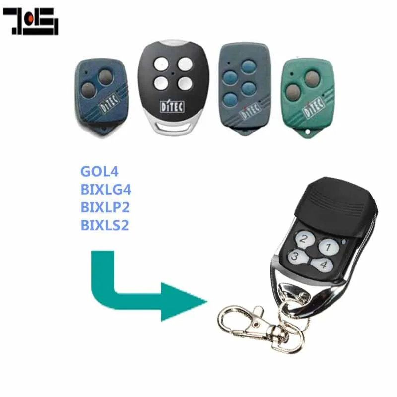 

Remote for Ditec GOL4, BIXLG4, BIXLP2 BIXLS2 rolling code remote control