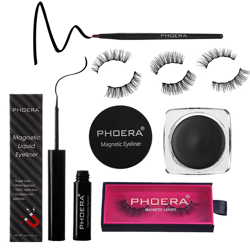 Magnetic False Eyelashes Eyeliner Liquid Gel Eyeliner Set Waterproof Long Lasting Eye Makeup Kit Magnetic False Eyelashes Eyeliner Liquid Gel Eyeliner Set Waterproof Long Lasting Eye Makeup Kit