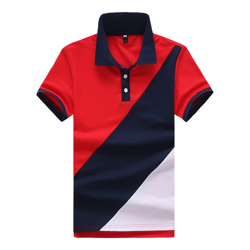 Новинка, модная брендовая мужская рубашка поло, однотонная приталенная Мужская рубашка поло с коротким рукавом, мужская рубашка поло, Повседневная рубашка поло YYX552 - Цвет: Red