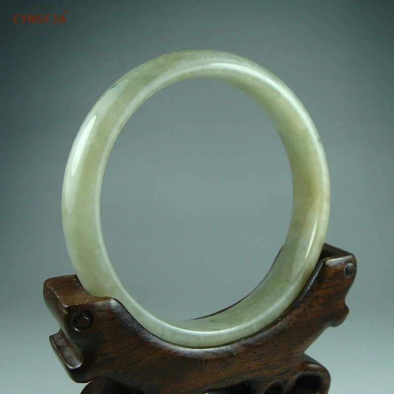 

Certified Natural A Grade Burmese Jadeite Myanmar Emerald Jade Bracelets Bangles Charm 57mm High Quality Wonderful Gifts