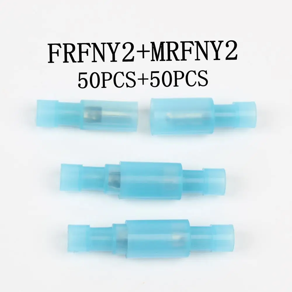 Фото FRFNY MRFNY 100 ШТ. Пуля Shaped НЕЙЛОН латунь Женщина Мужчина Изоляционные Совместных Провод Разъем Электрическая Обжимной вывод FRFNY + MRFNY №4