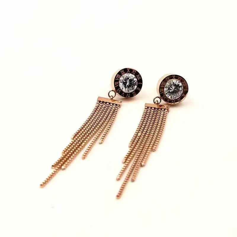 

LM-1 Beautiful plant flower charms of drop earrings dangle shining stainless steejewelry for women party gift